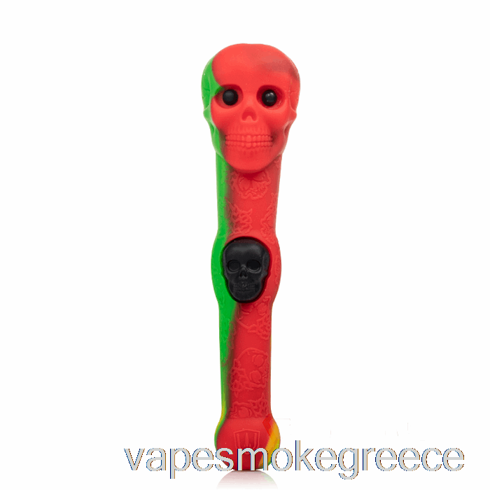 Vape Greece Stratus Skull Dipper σιλικόνης άχυρο ράστα (πράσινο / κόκκινο / κίτρινο)